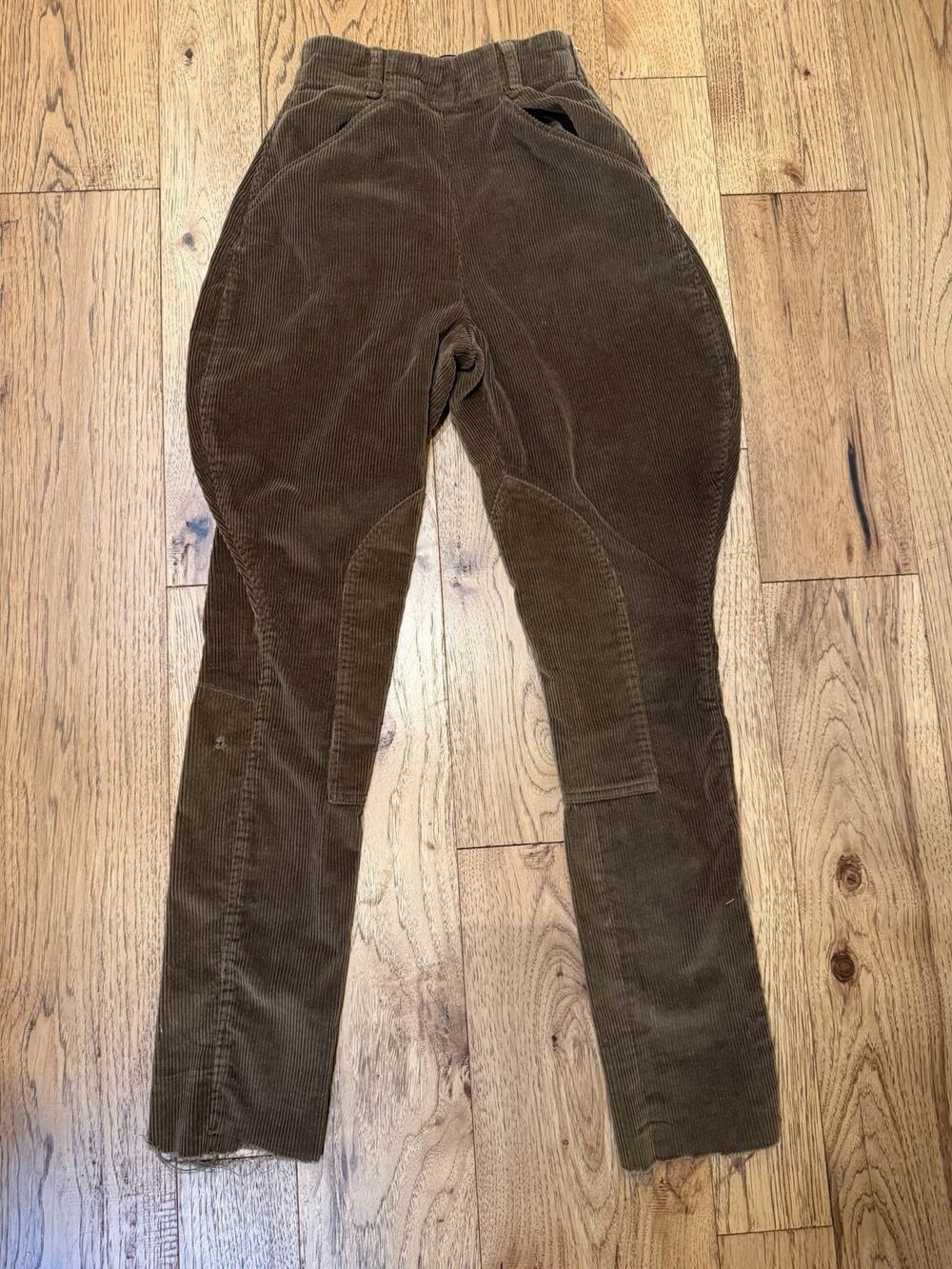 Vintage Polo Ralph Lauren Corduroy Riding Pants 4 Brown Made USA Equestrian